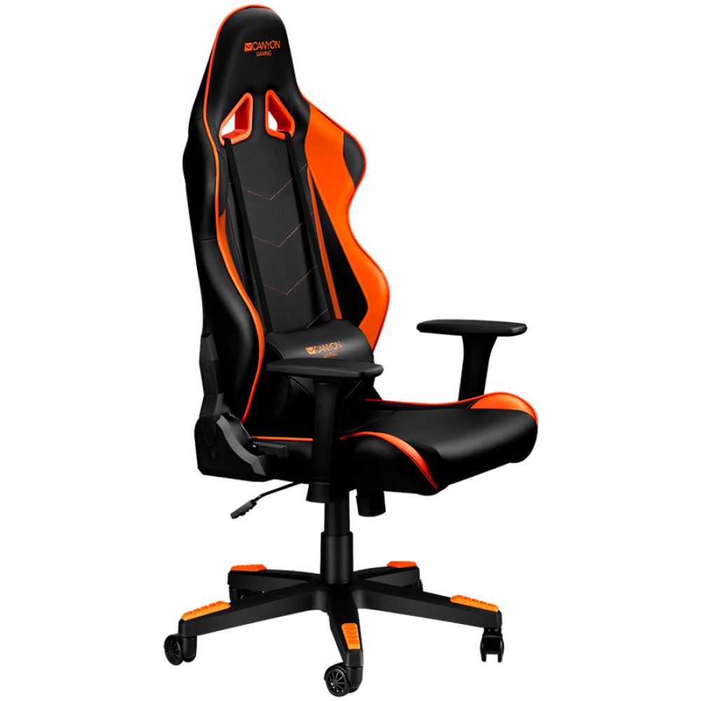 Fotel gamingowy ergonomiczny Canyon GC-4 pomarańczowy