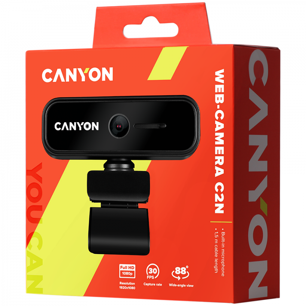 Kamera internetowa Full HD 1080p Canyon C2N czarna