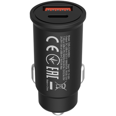 Ładowarka samochodowa PD30W QC3.0 USB-C USB-A Canyon C-20-03 czarna
