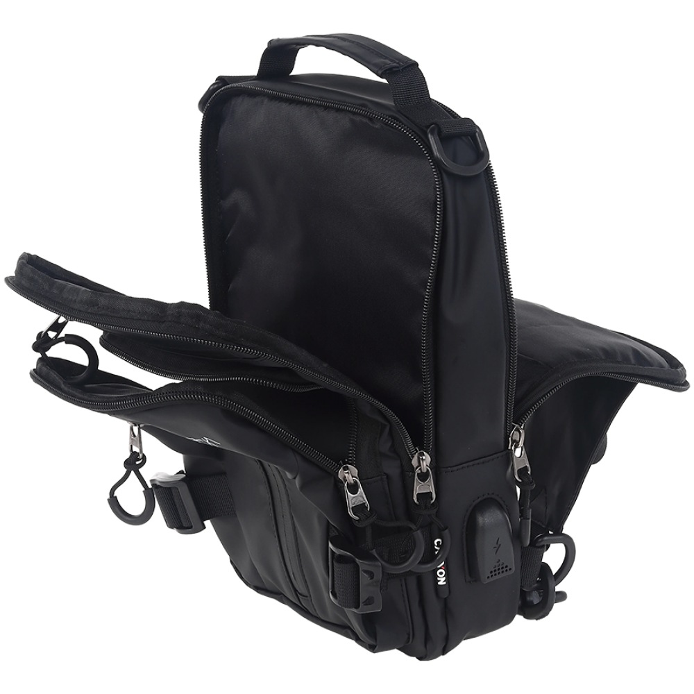Canyon CB-1 transformierbare Tasche mit USB-A, schwarz