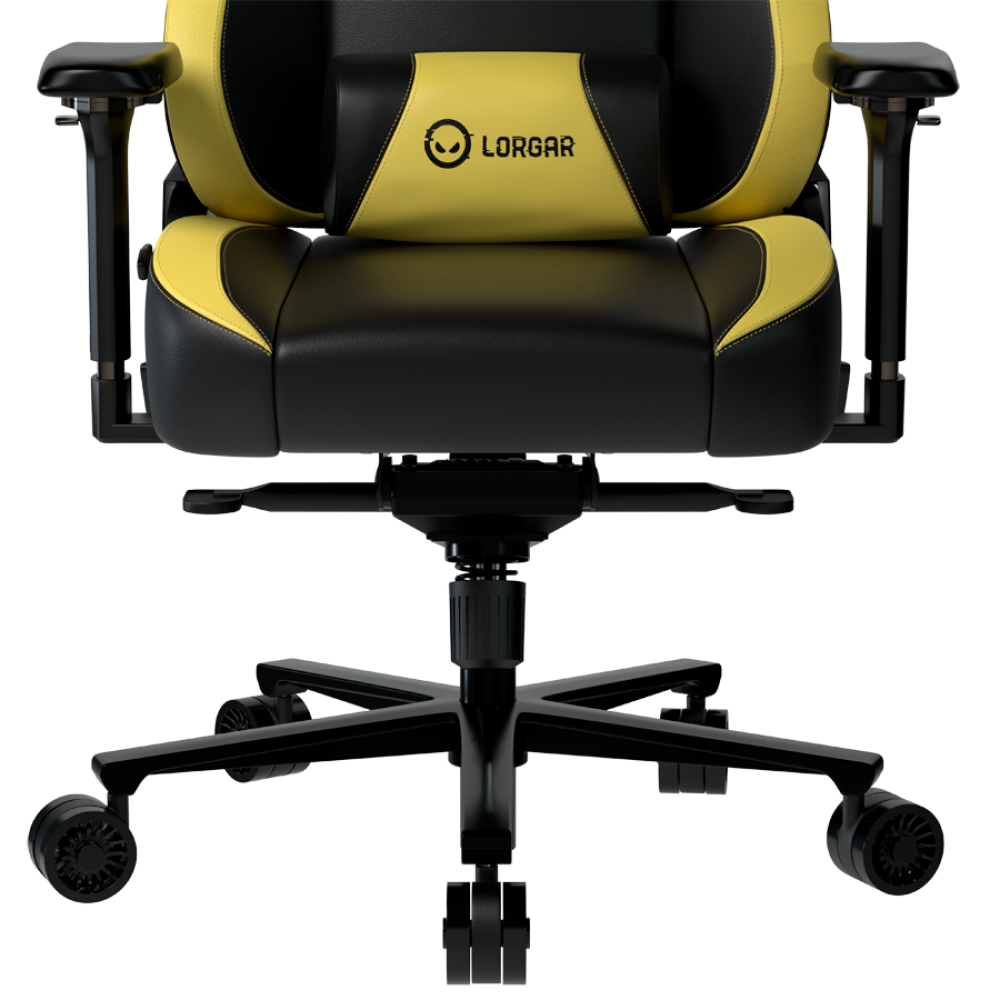 Fotel gamingowy ergonomiczny czarno żółty Lorgar Base 311