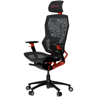 Fotel gamingowy ergonomiczny Grace 855 czarno czerwony Lorgar 855