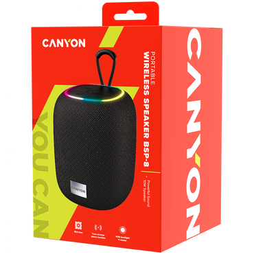 Głośnik Bluetooth 10W przenośny Canyon BSP-8 czarny