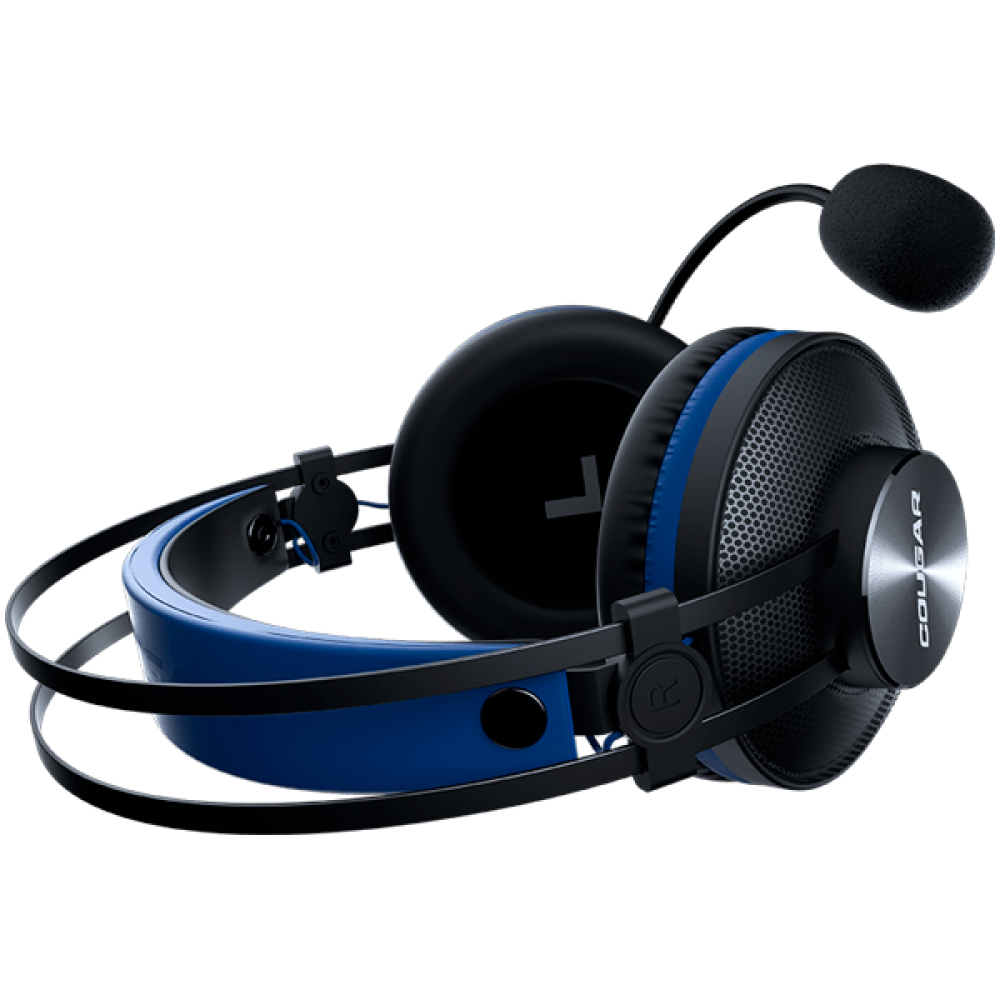 Słuchawki nauszne COUGAR z redukcją szumów czarne-niebieskie