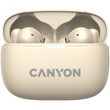 Słuchawki dokanałowe OnGo 10 ANC ENC bezprzewodowe beżowe