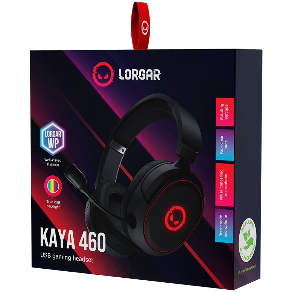 Lorgar Kaya 460 Wireless Gaming Headset, Black