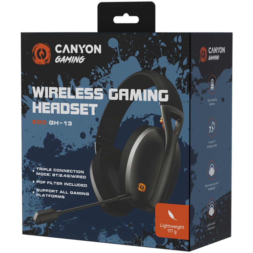 Canyon GH-13 Black Wireless Headset