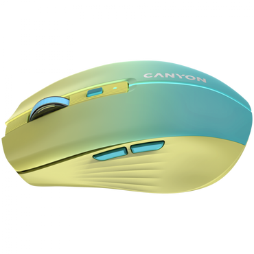 Kabellose USB-C-Maus Canyon MW-44 gelb-blau