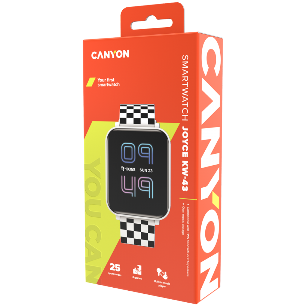 Kids Smartwatch DUAL BT Music Canyon KW-43 white