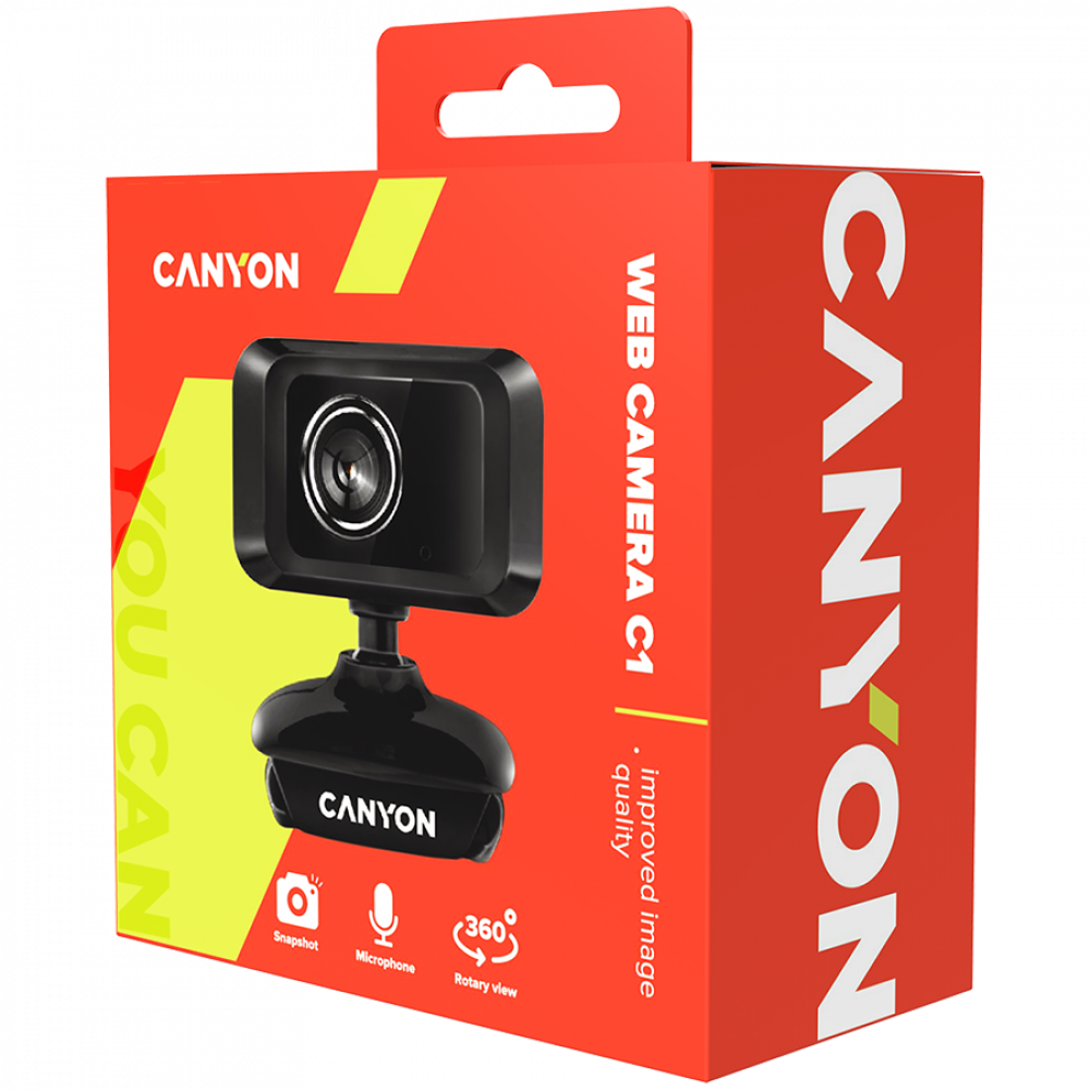 Kamera internetowa 1080p z mikrofonem Canyon C1 czarna