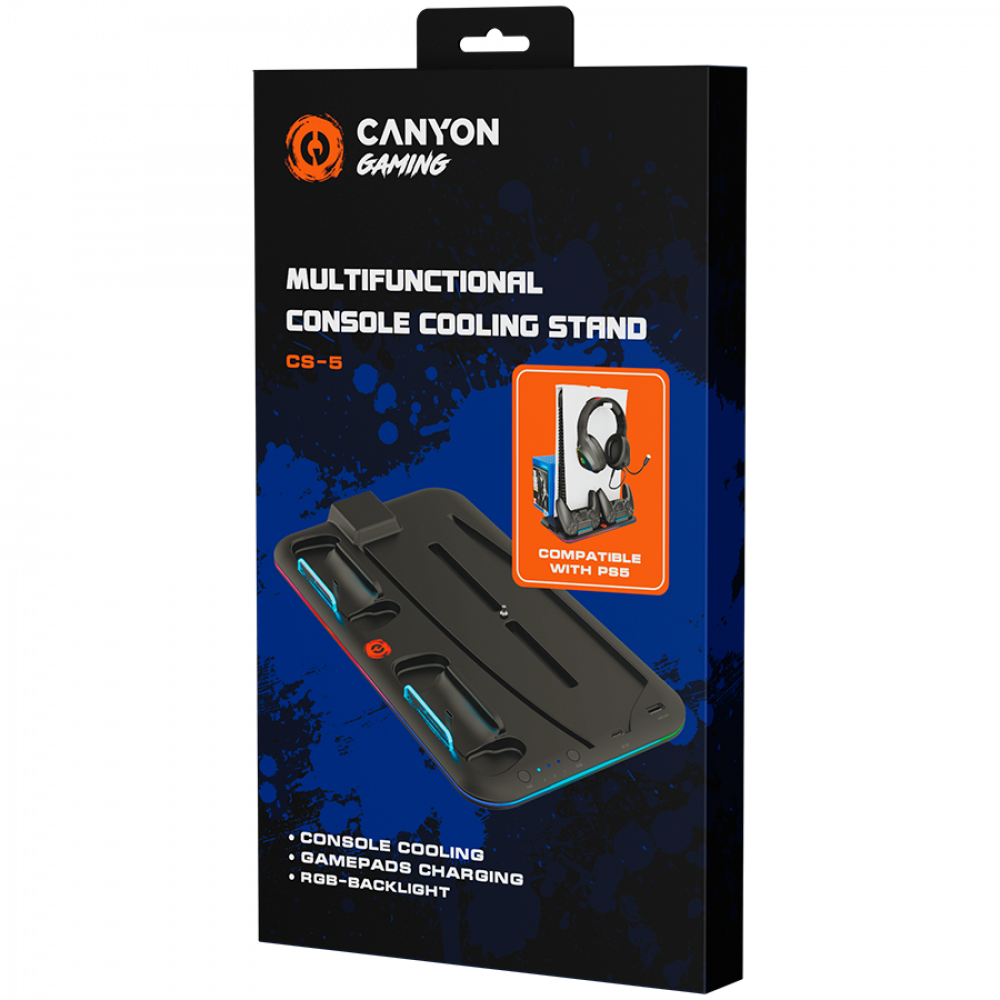 Canyon CS-5 Black PS5 RGB Charging and Cooling Stand