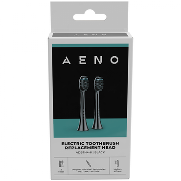 Końcówki do szczoteczki elektrycznej Aeno ADBTH4-6 średnie włosie czarne 2 sztuki