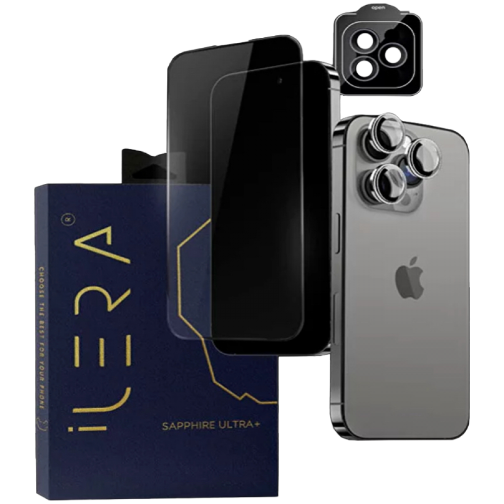 Szkło ochronne iLera Sapphire Ultra do iPhone 16 przezroczyste