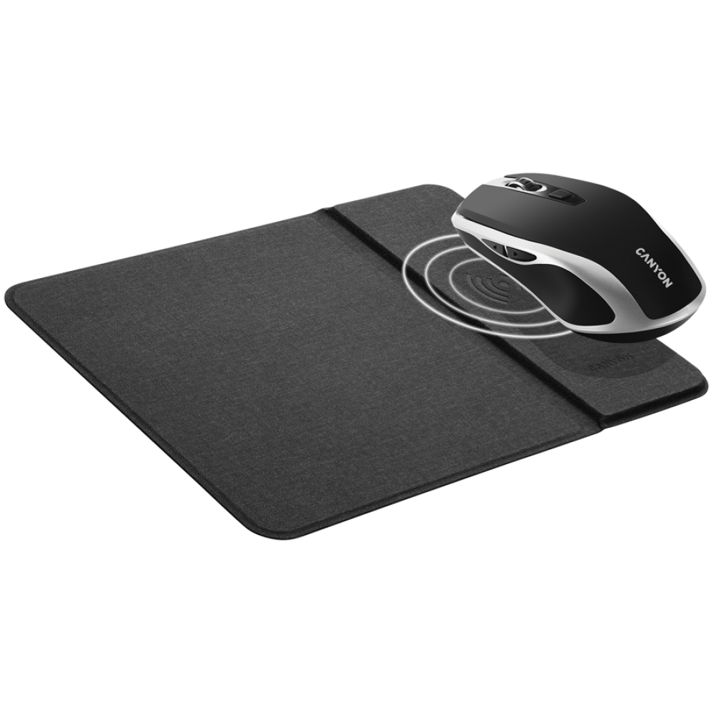 Canyon MW 19 kabellose Maus Qi-Ladung schwarz-grau