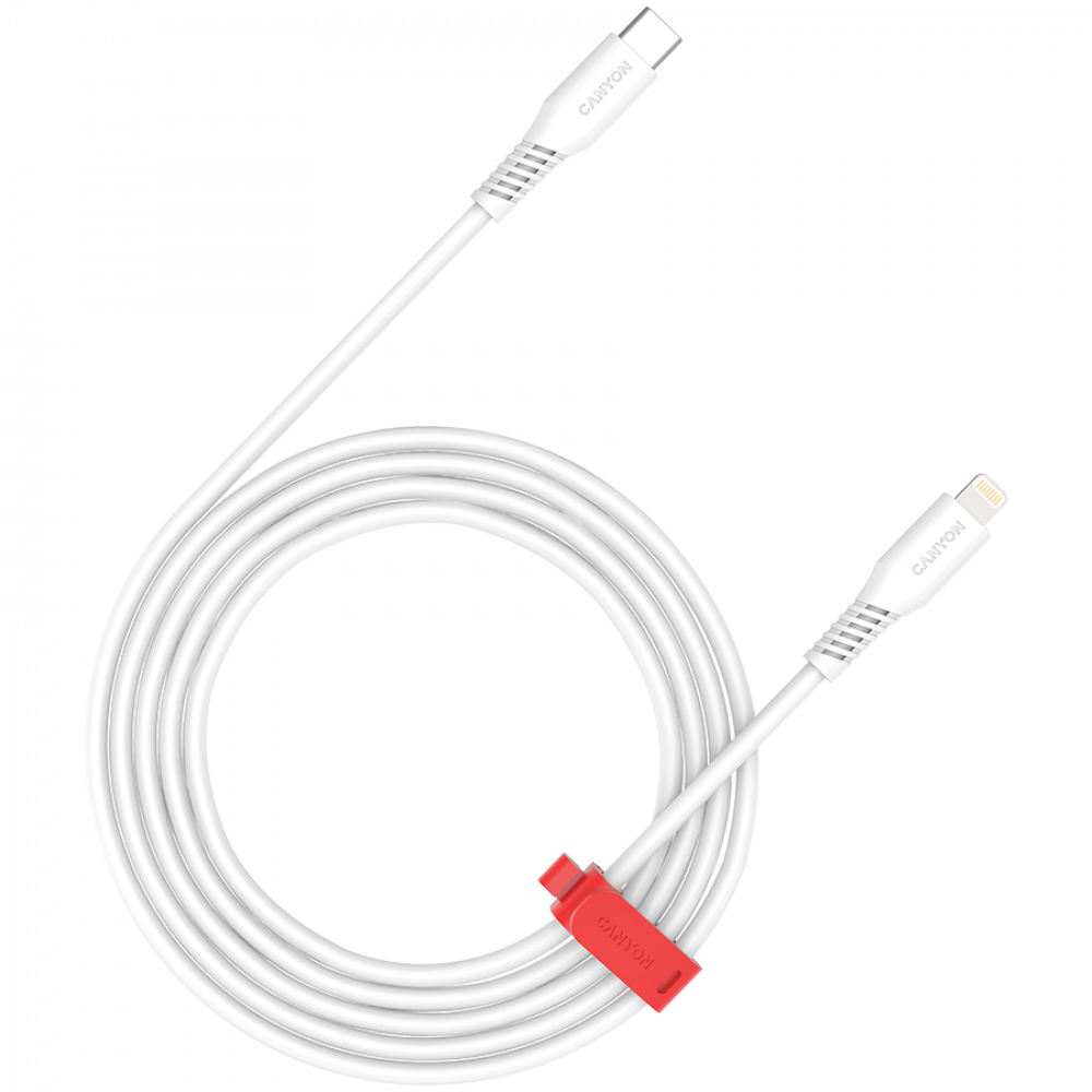 Kabel C L 30W 1.2m do ładowania Canyon CLN30SC biały