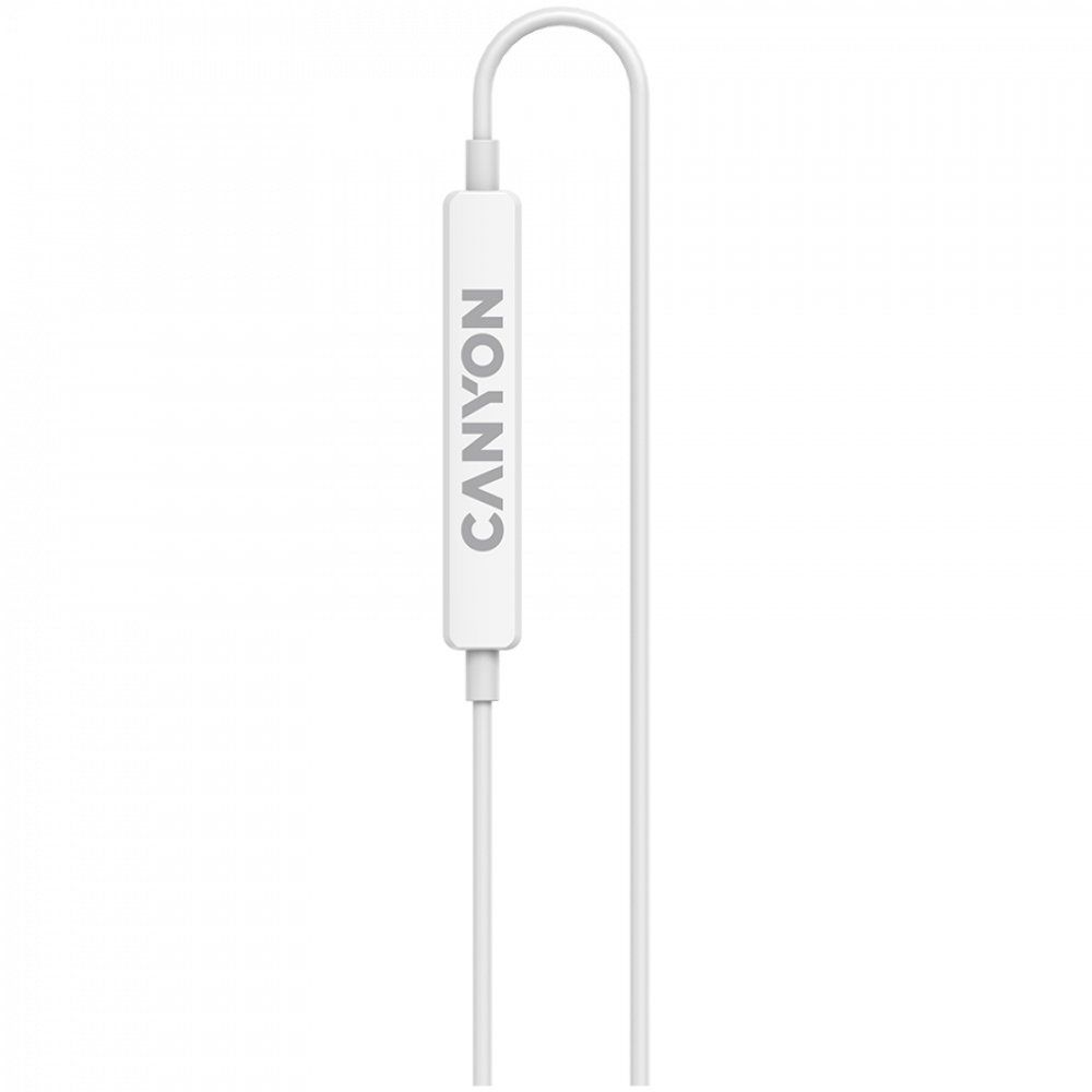 Słuchawki douszne HiRes z przewodem USB-C Canyon SEP-6 białe