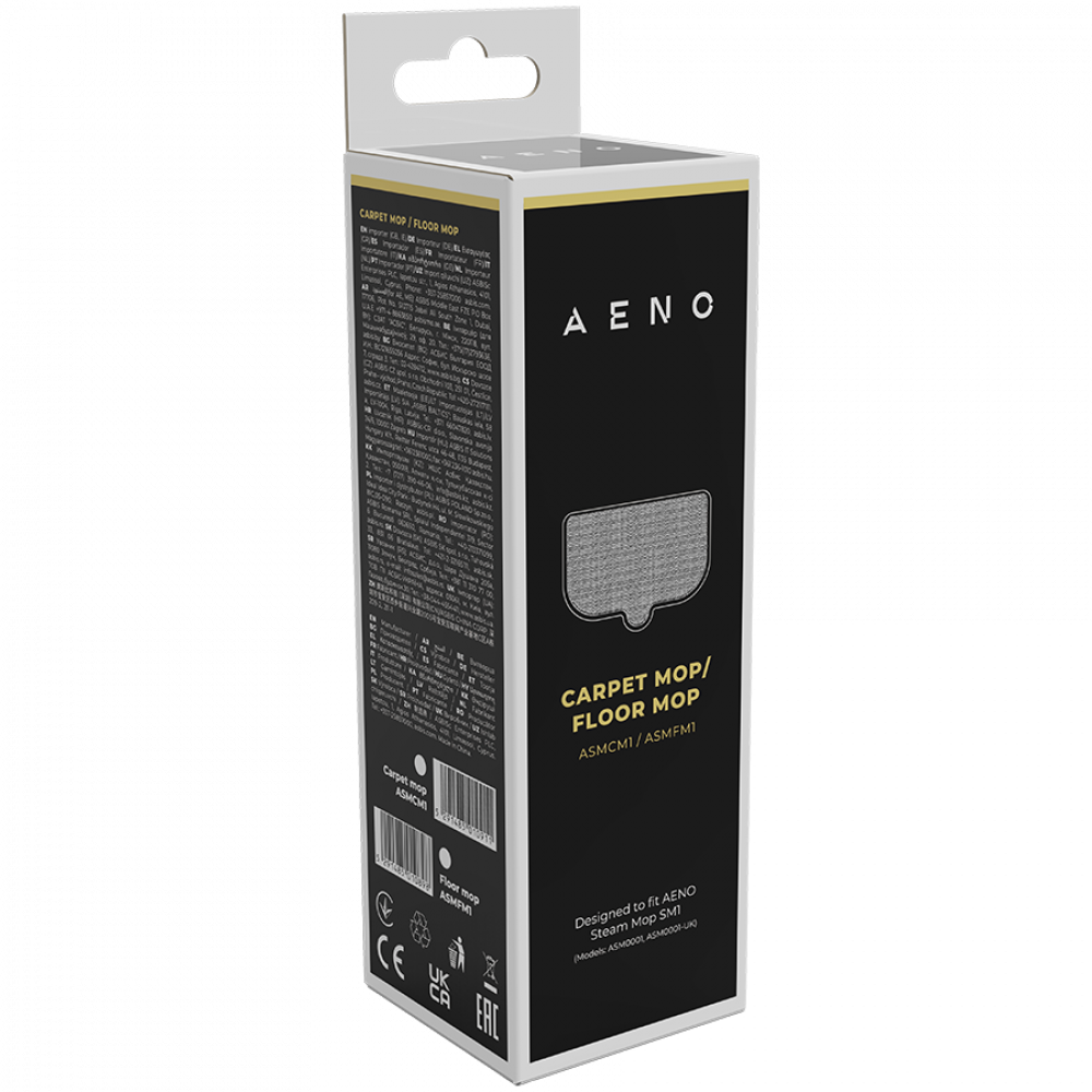 Nakładka z mikrofibry do mopa parowego 268 x 155 mm Aeno ASMCM1 biały