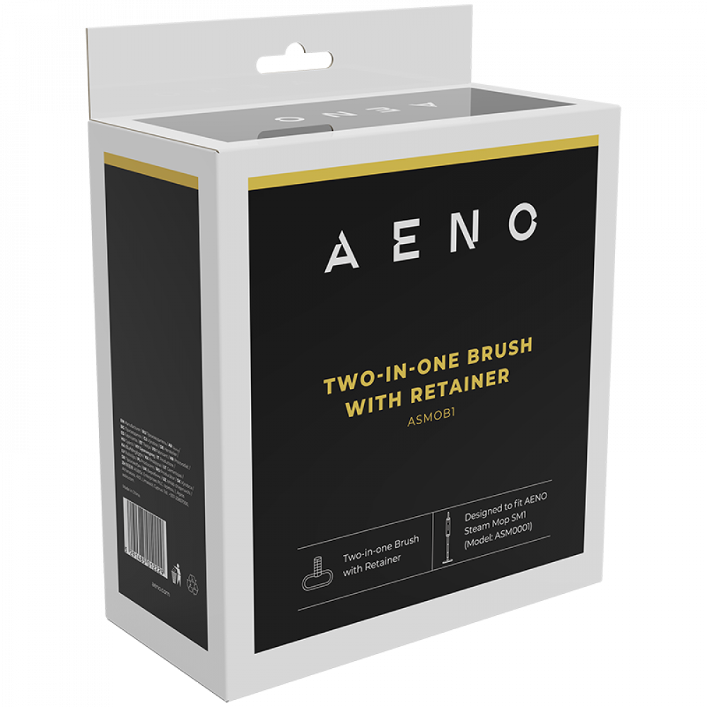 Szczotka owalna 2w1 do mopa parowego Aeno ASMOB1 czarna