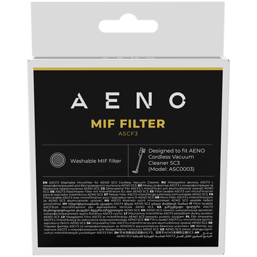 Filtr MIF zmywalny do odkurzacza Aeno ASCF3 czarny 1 szt.