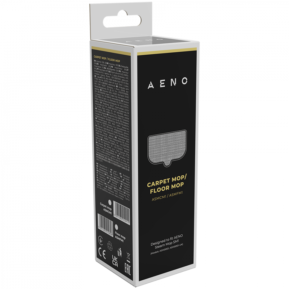 Nakładka z mikrofibry do mopa parowego 260 x 155 mm Aeno ASMFM1 biały