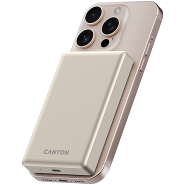 Powerbank 10000 mAh PD 20W slim Magsafe Canyon OnPower 510 beige