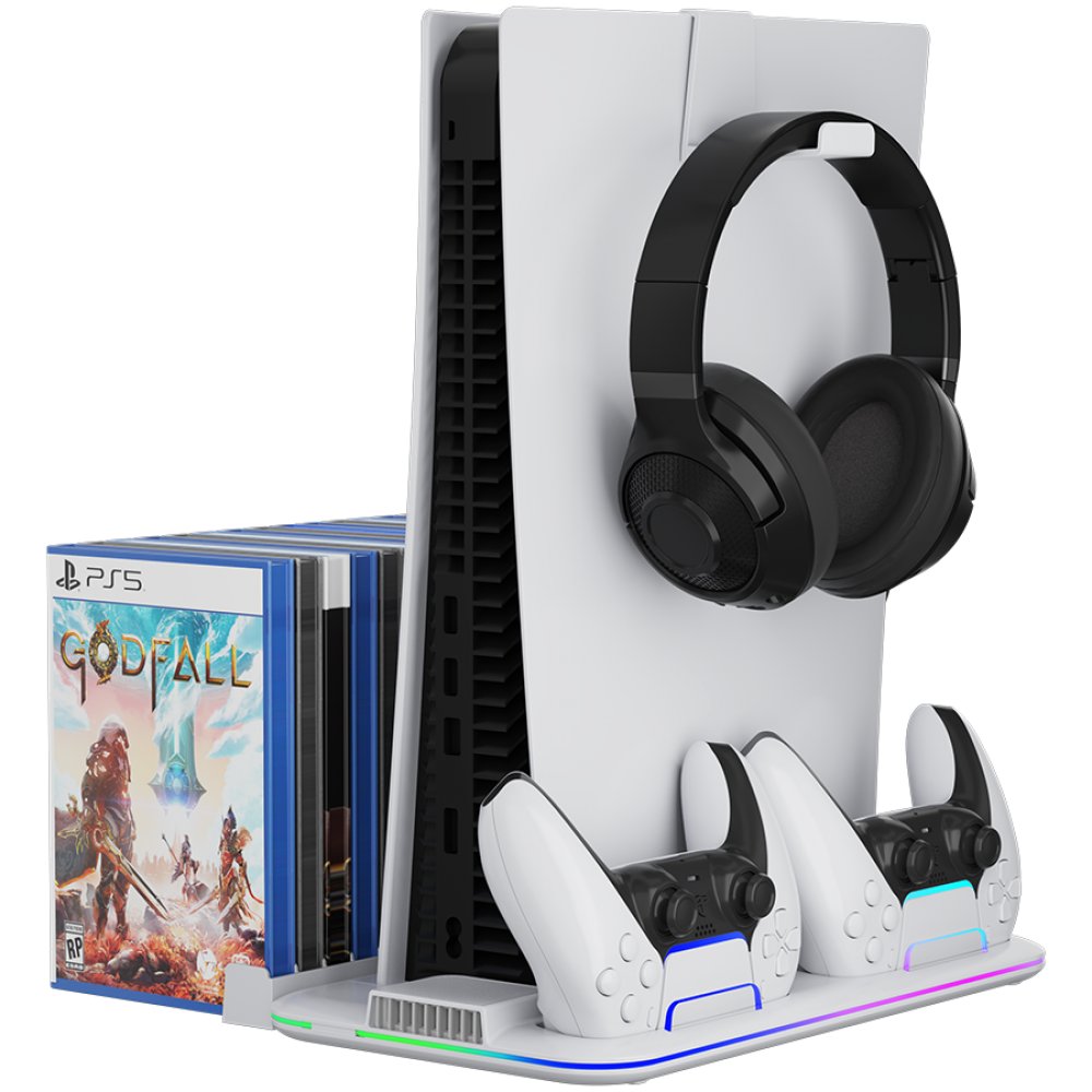 RGB-Kühlständer für PS5 Slim 2in1 Canyon CS-51 weiß
