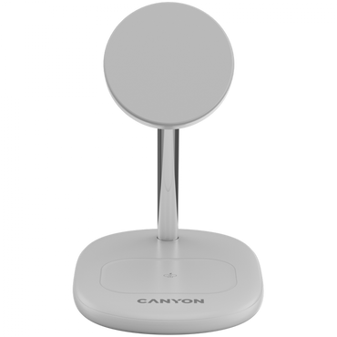 Ładowarka bezprzewodowa 15W Qi2 2w1 Canyon WCS-205 biała