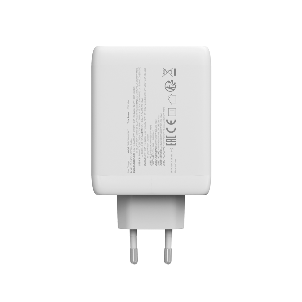 Canyon CU100ACC 100W GaN Wall Charger 3xPD 1xQC EU White