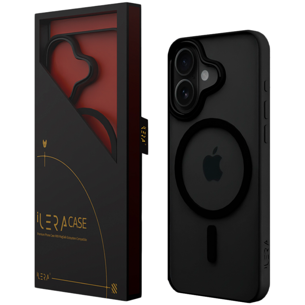 Etui ochronne iLera Go ColorAnt Clear Case do iPhone 16 Plus czarny