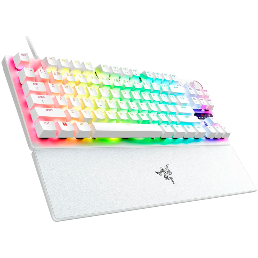 RAZER Huntsman V3 Pro Tenkeyless Gaming-Tastatur mit RGB-Beleuchtung, weiß