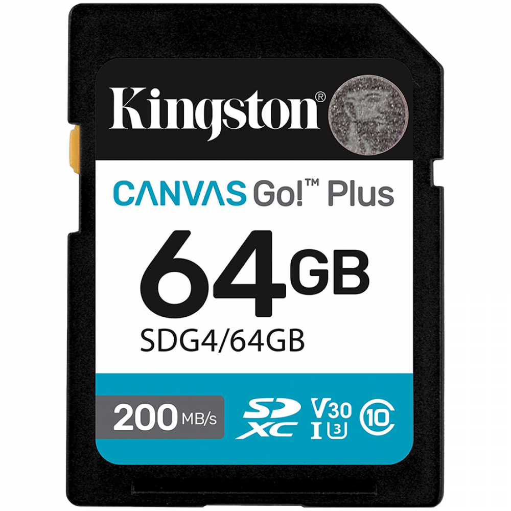 Karta pamięci SDXC 64 GB KINGSTON prędkość 200 MB/s czarna