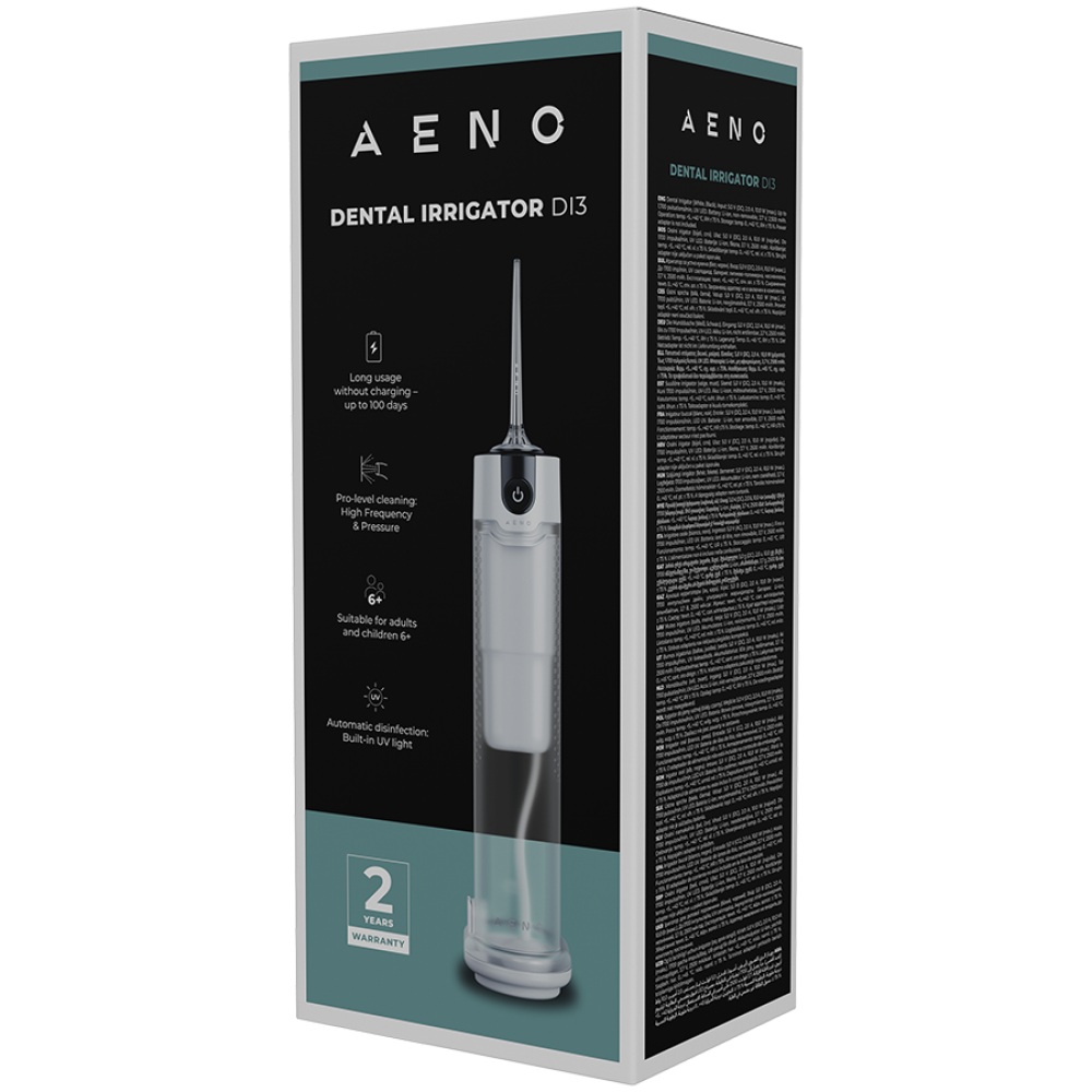 Irygator dentystyczny 240 ml 140 PSI 5 trybów Aeno DI3 biały