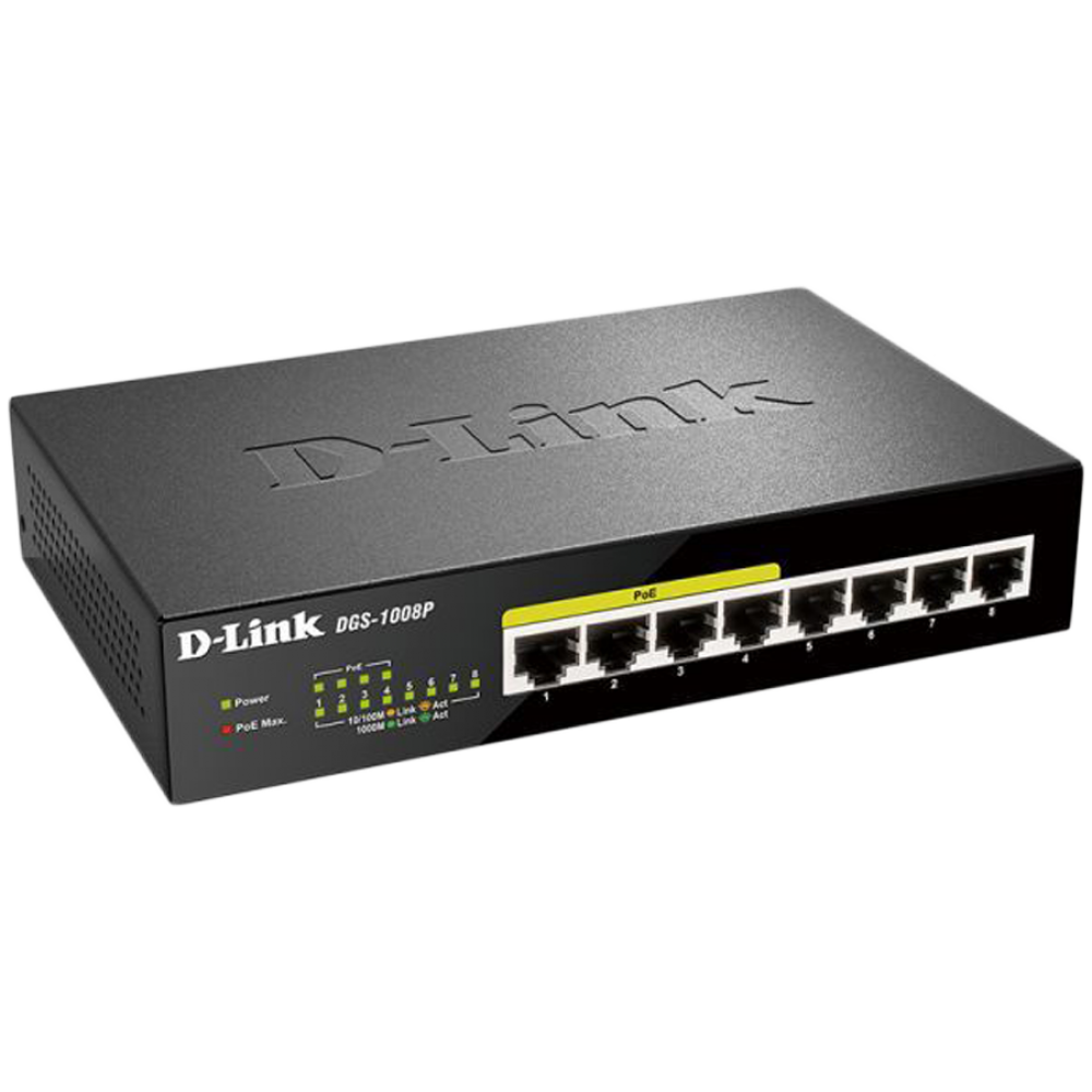 D-LINK PoE Switch 8-Port Outdoor 60 W dunkelgrau