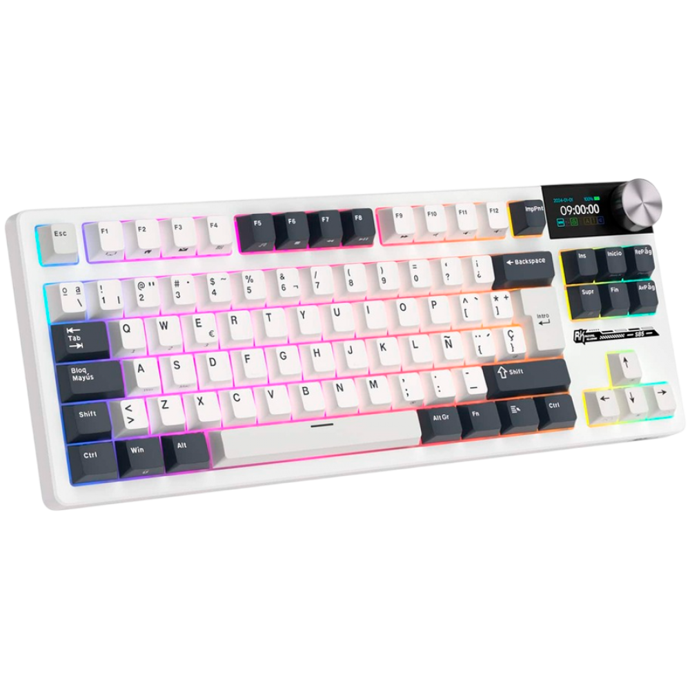 Klawiatura mechaniczna Royal Kludge S85 Beige Switch biała