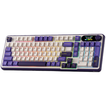 Klawiatura mechaniczna Royal Kludge S98 Chartreuse Switch fioletowa