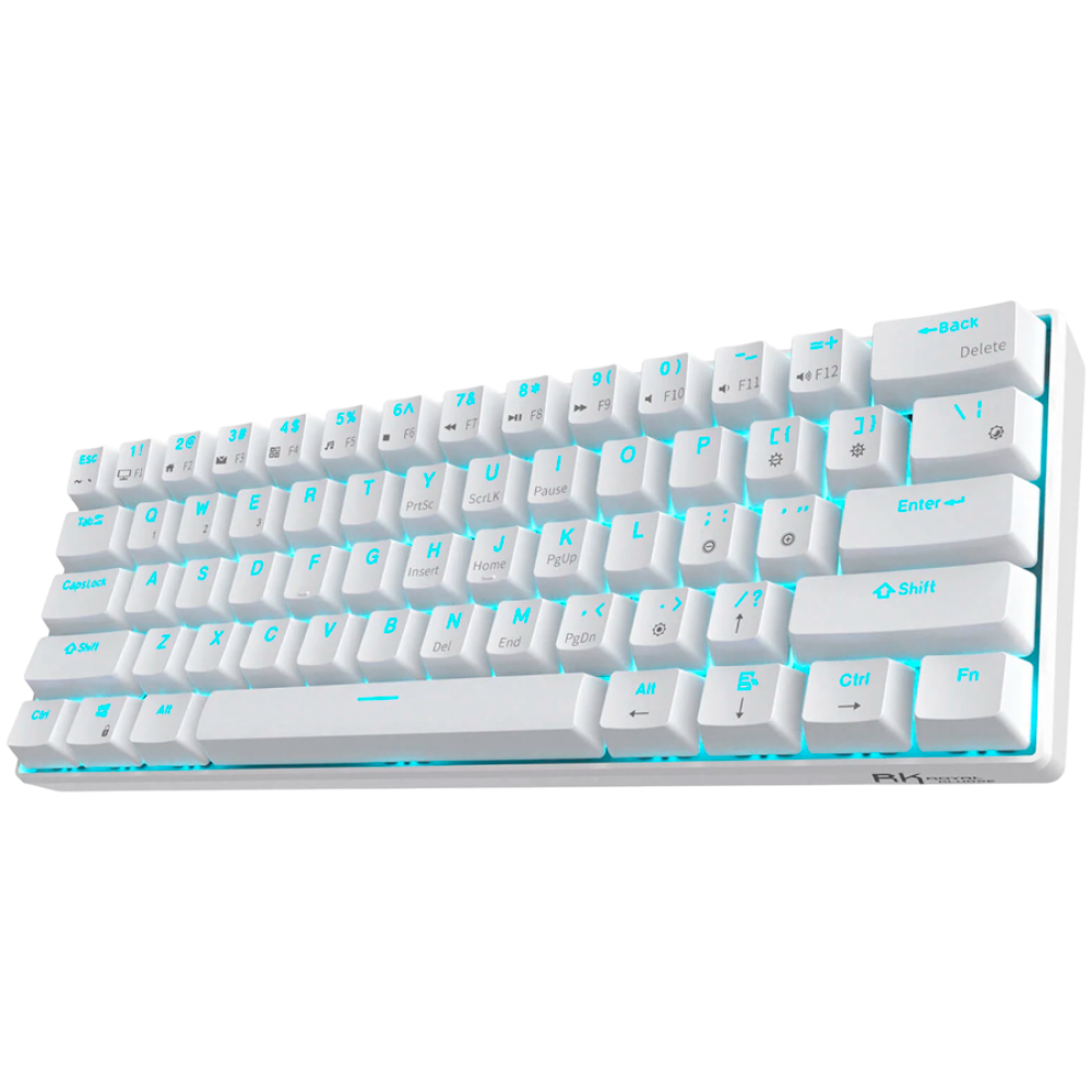 Klawiatura mechaniczna Royal Kludge 61 Red Switch biała