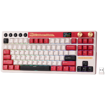 Klawiatura mechaniczna Royal Kludge M87 Beige Switch beżowa