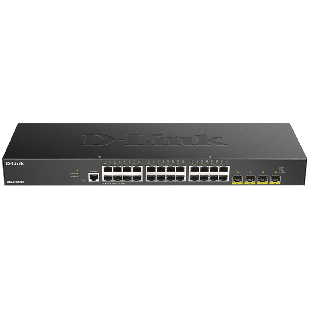 D-Link 28-Port Gigabit Smart Switch, schwarz