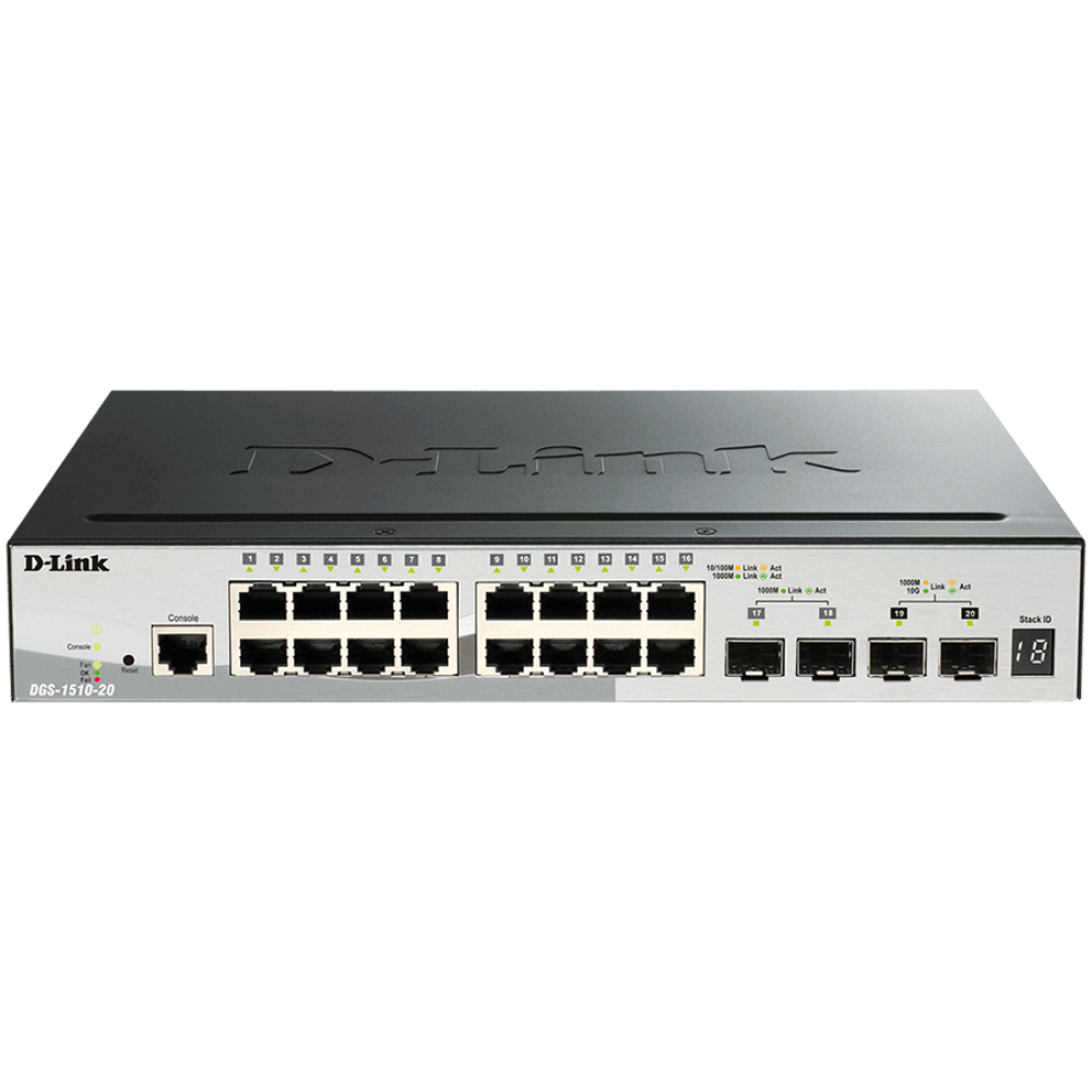 D-LINK 20-Port Gigabit Switch 2x10G SFP+ schwarz