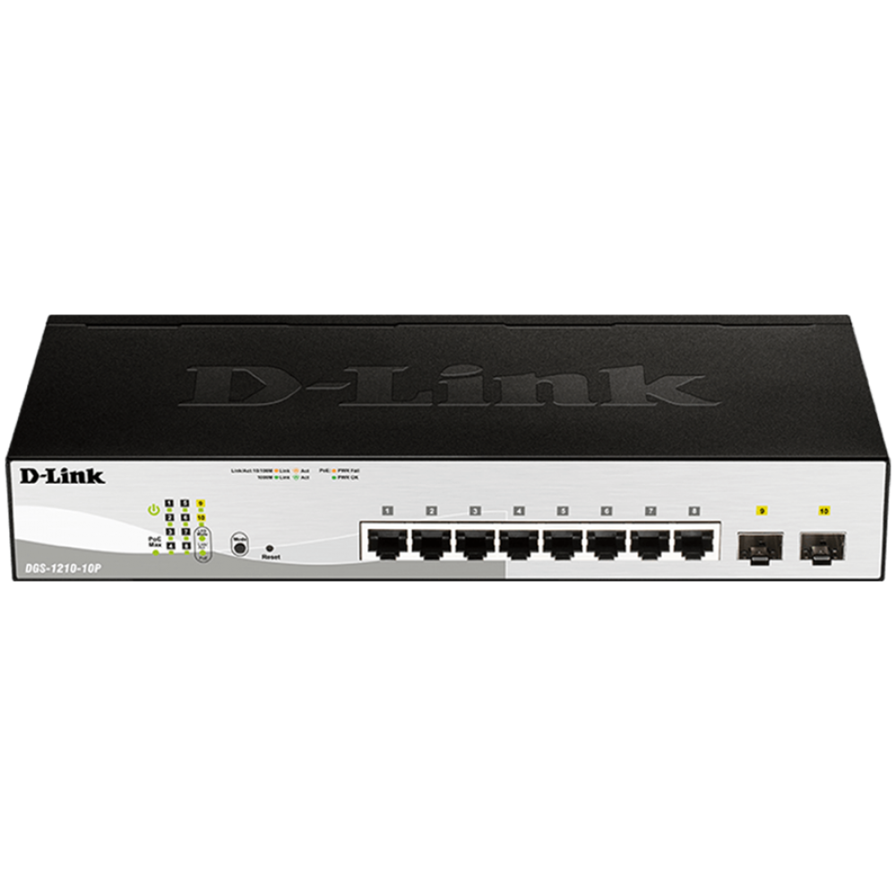 D-LINK 10-Port PoE Smart Gigabit-Switch, schwarz