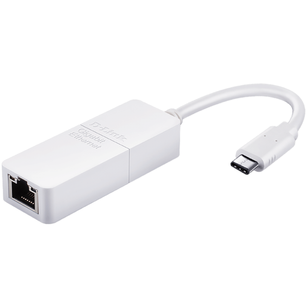 D-LINK USB-C-auf-Gigabit-Ethernet-Adapter weiß