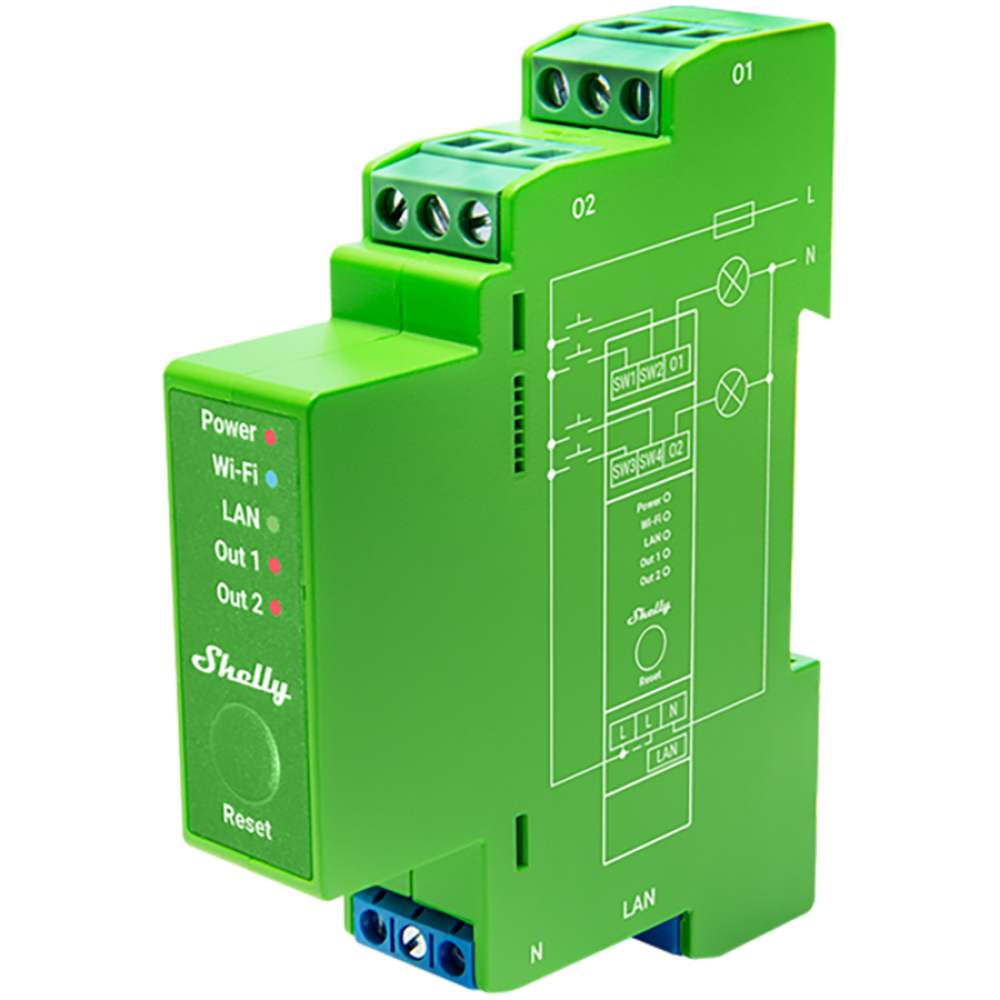 Włącznik świateł inteligentny Shelly Pro Dimmer 2PM