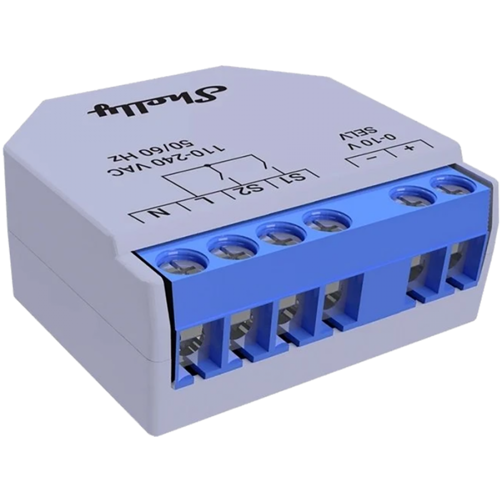Dimmer do regulacji oświetlenia Shelly Plus 0 10V czarny