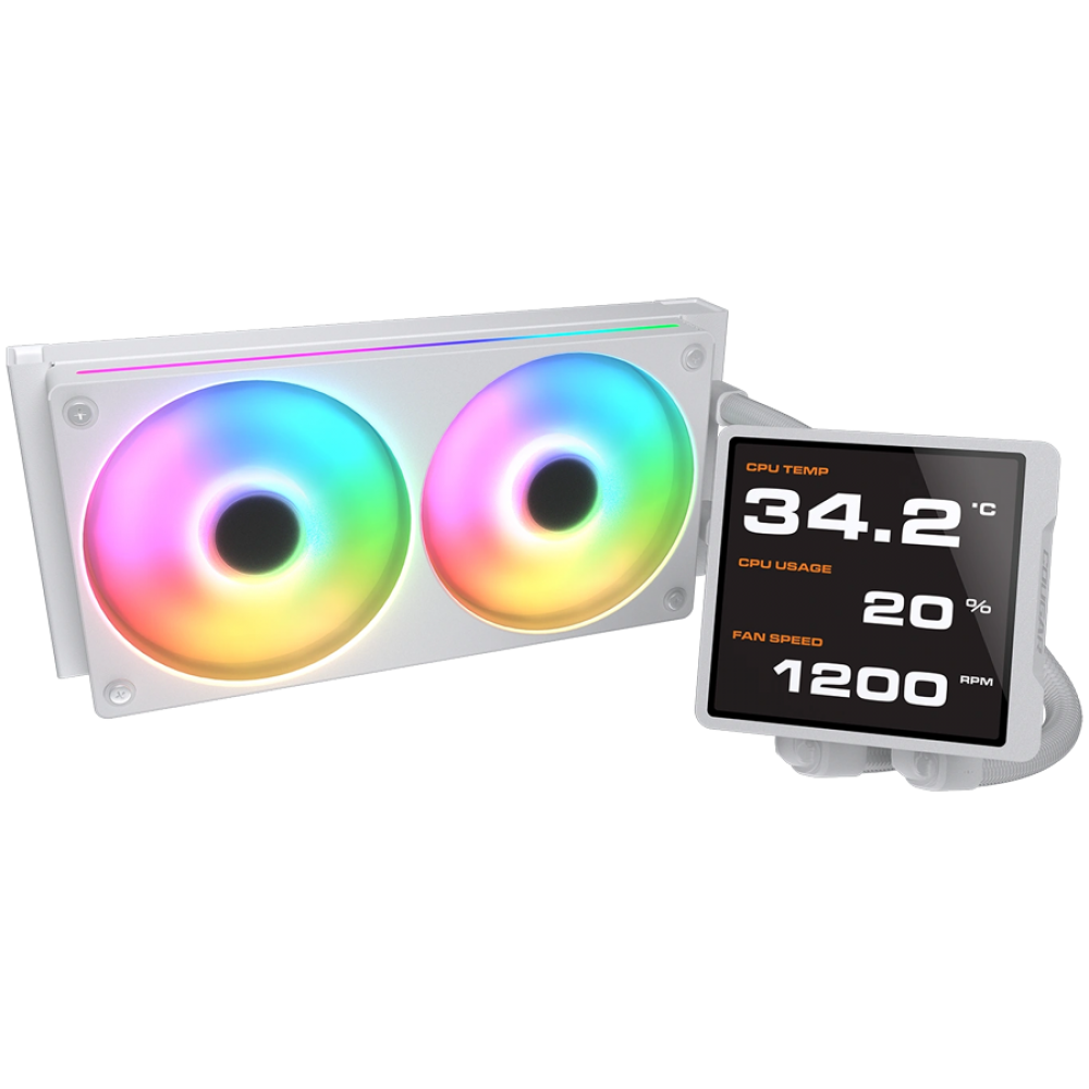 Chłodzenie wodne COUGAR Poseidon Vistek Pro ARGB 240 biały