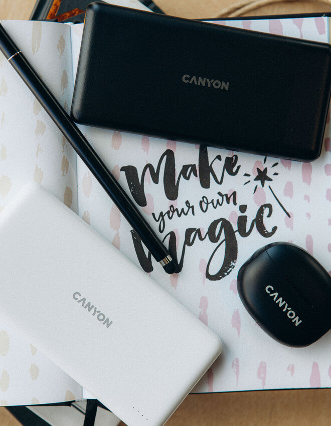 Power bank 10000 mAh PD 18W QC 3.0 20W Canyon PB-109 white
