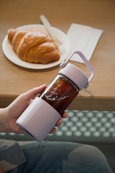 Buydeem CD1008 350 ml Glass Bottle with Infuser for Tea, Purple