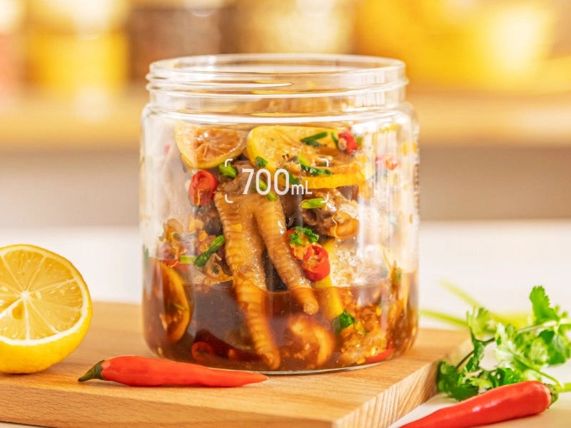 Słoiczki szklane 700 ml 2 szt. Buydeem CS1014 żółte