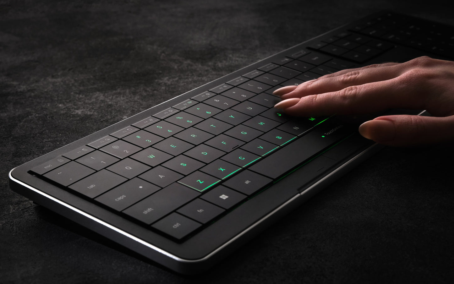 Klawiatura dotykowa CLEVETURA CLVX 1 RGB Windows/MacBook iMac Czarna