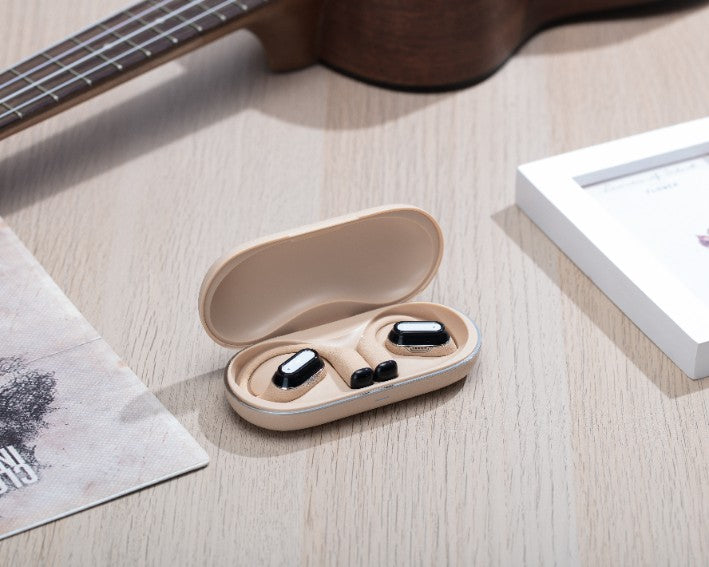 Słuchawki bezprzewodowe nie zatykają ucha 50h i ENC Canyon OnFlow 12 beżowe