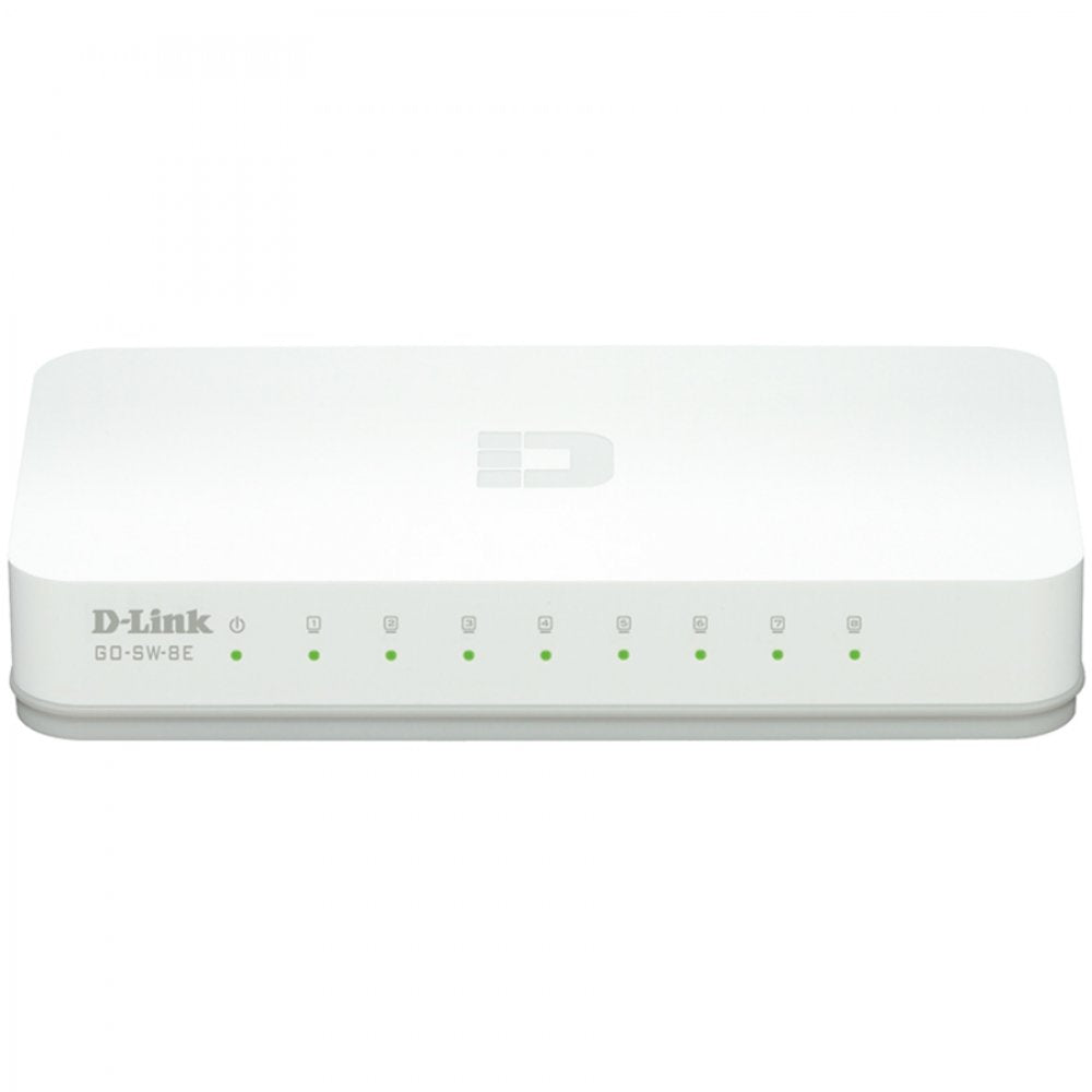 Switch D-LINK mit 8 Ports, extern, weiß